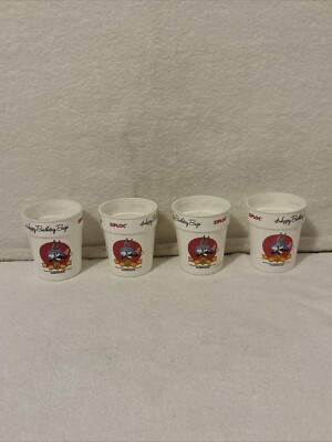 ZIPLOC - Bugs Bunny Happy 50th Birthday Bugs Cups Set of 4 FREE SHIP