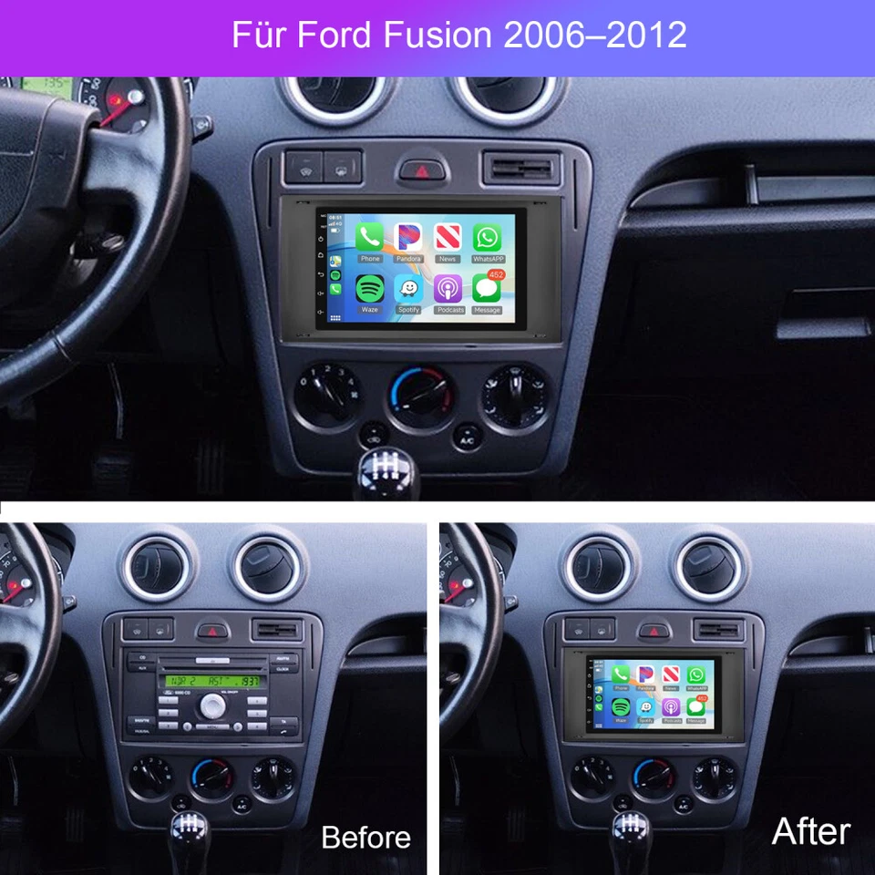 Für Ford Fusion 2006–2012 Android 15 Autoradio Carplay GPS Navi WIFI DSP 4+64GB - Bild 4 von 4
