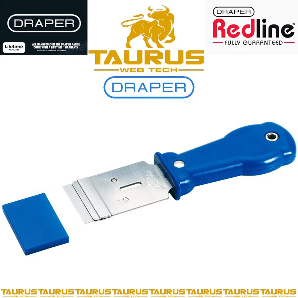 DRAPER-TOOLS DRAPER Expert Window Scraper Stainless Steel Resin Handle 38mm Wide UK FREE P&P