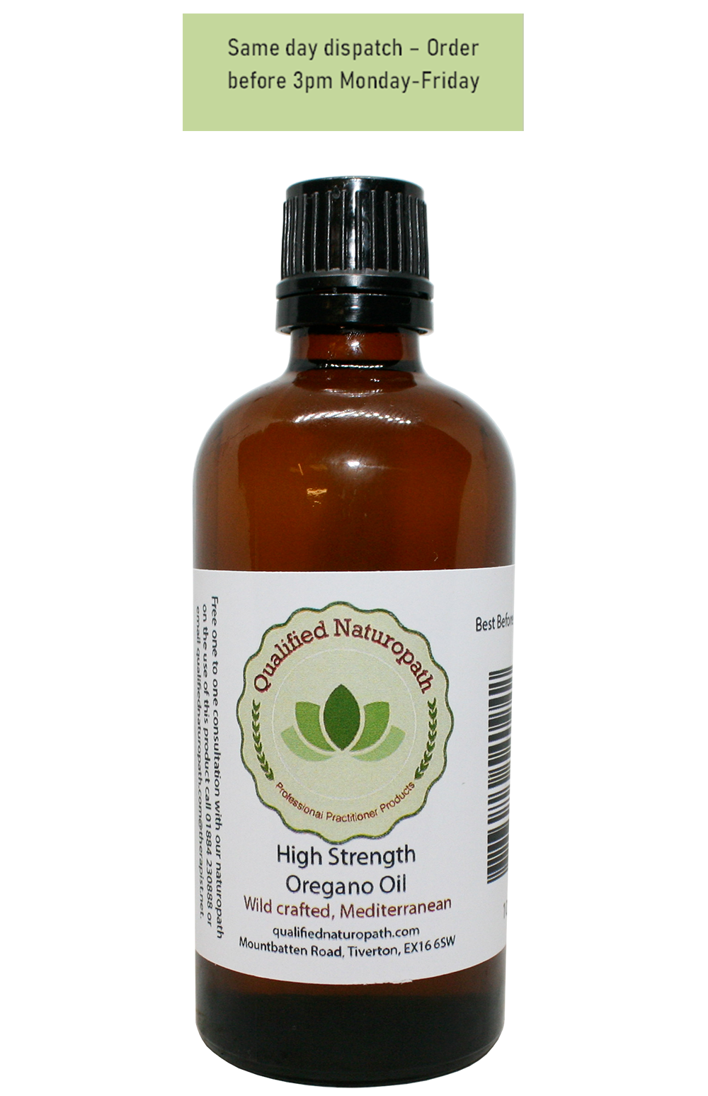 High Strength Oregano Oil - 100ml - Min 80% Carvacrol