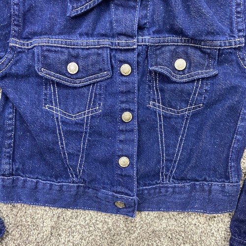 Vintage Sears Growing Girl Denim Jacket Size 12 Blue Jean Western Cropped USA 60 - Picture 2 of 12