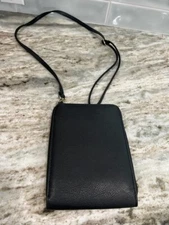 Urban Energy Vertical Crossbody Bag With Zip Around Style Black NEW