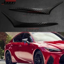 Real Carbon Side View Mirror Cover Molding Strip For Lexus IS300 350 500 2021-25