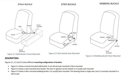 Front Seat Belt Kit to suit Holden VN VP Commodore / Toyota Lexcen1989-91 - 4 D - Picture 6 of 6