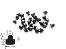 25 Push-in Rubber Bumper Feet Stem Stoppers/Hole Plug 1/8 Groove Fits 9/32 Hole