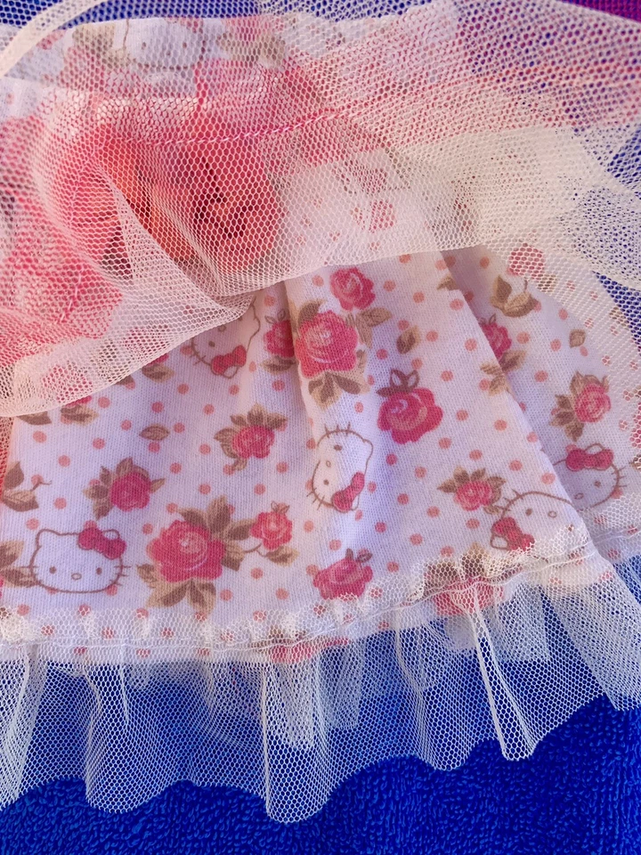 FALDA TUTÚ TUL CON VOLANTES SANRIO HELLO KITTY TALLA 3-6 MESES BEBÉ NIÑA Foto 3 de 4