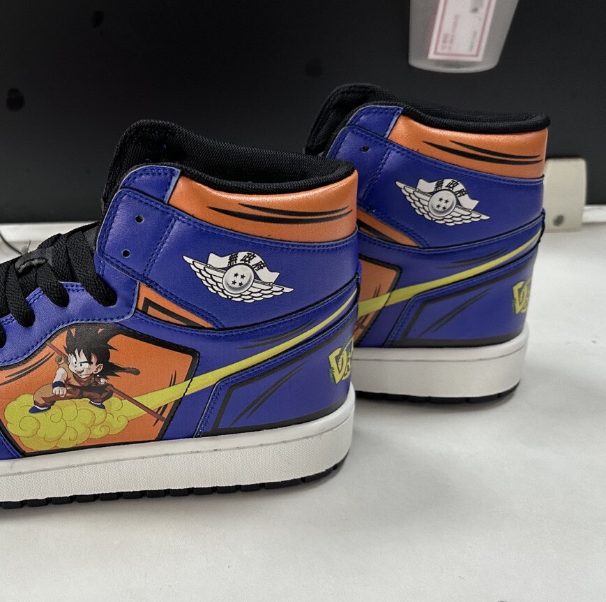 Blue Orange DBZ Kid Goku JD Sneakers Custom Anime Basketball Air