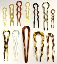 French Hair Stick Double Pick Women Updo Bun Holder Styling Pin Made in France