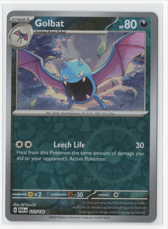 Pokemon Paradox Rift  111/182 Golbat Reverse Holo