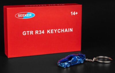 Schlüsselanhänger NISSAN Skyline GT-R (R34)  - Chrome blue - Seeker