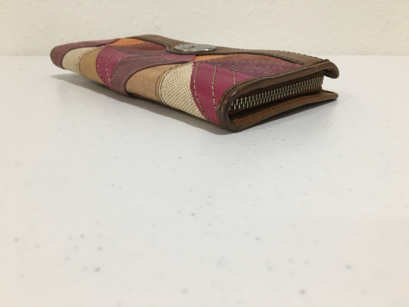 Fossil Maddox Multicolor Patchwork Brown Leather … - image 17