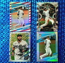2021 Donruss Starling Marte Foil /2001 #163 Scope #1 Optic #154 & X-fractor #260