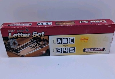 Milescraft 2201 2.5'' Letter Template Set   41 Piece Sign Making Kit for Routers