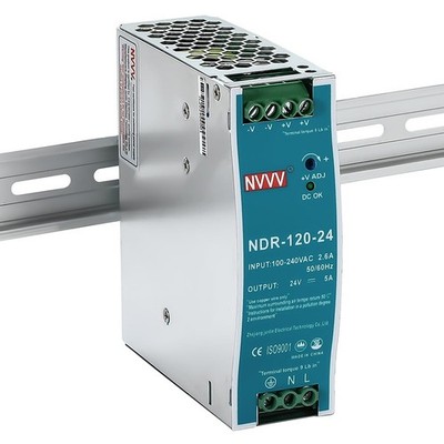 24Vdc 5Amp DIN-Rail Power Supply NDR 120W, 24V 5A 120W