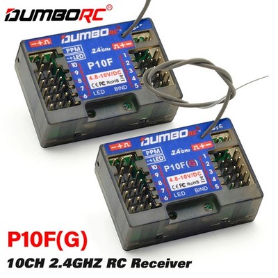 DUMBORC P10F P10FG 10CH 2,4G RC Empfänger für X10P-350 Sender RC Auto Boot