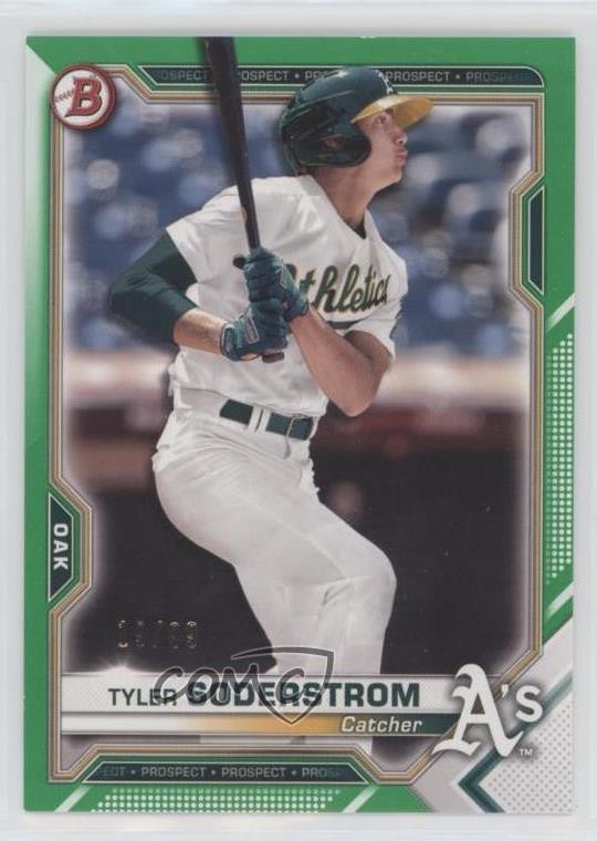 2021 Bowman Prospects Green Border 19/99 Tyler Soderstrom #BP-51 0l9t