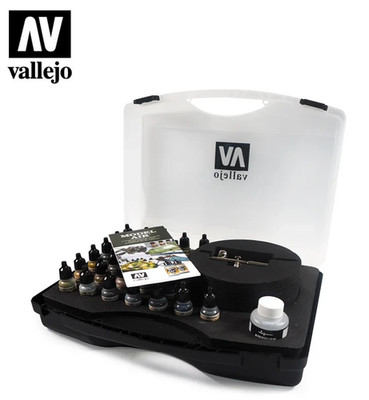 Vallejo Paint 71172 Model Air Basic Color & Airbrush (Set of 30)