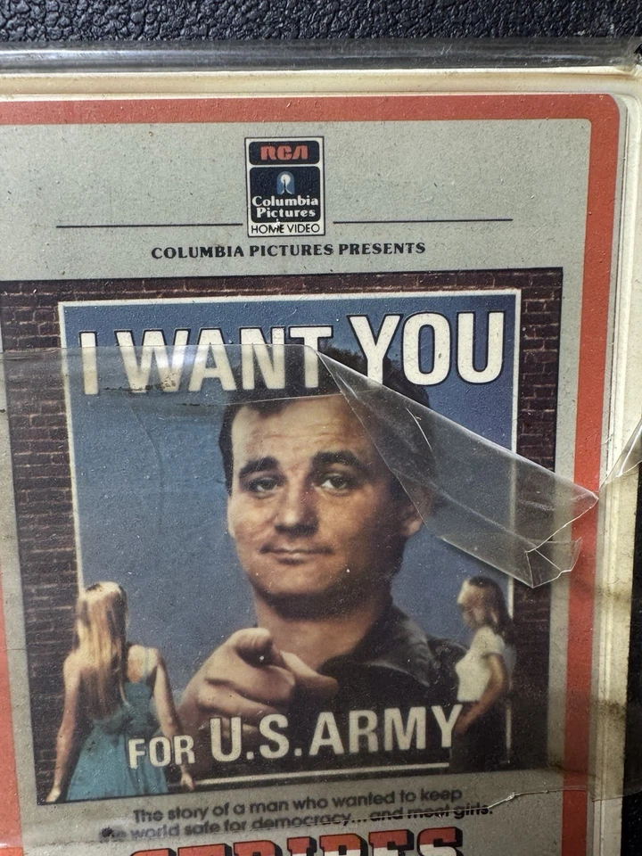 VTG 1981 Old Video Store Copy Stripes Bill Murray VHS Tape Movie Clamshell Case - Image 2 of 4