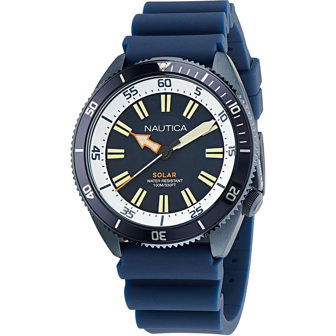 Solar Mens Wristwatch NAUTICA VINTAGE NAPNVS403 Silicone Blue Sub 100mt