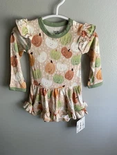 3/6 Months Birdie Bean Pumpkin Outfit , NWT
