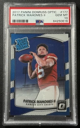 PATRICK MAHOMES II PSA 10 2017 PANINI DONRUSS OPTIC #177 RC RATED ROOKIE 0616