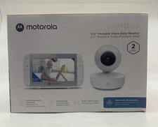 Motorola VM36XL Touch Connect 5" HD Wi-fi Video Baby Monitor 1000ft Range, White
