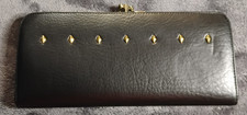 Baronet Fifth Avenue Vintage 8" x 4" Black Leather Women s Clutch Wallet NWOT