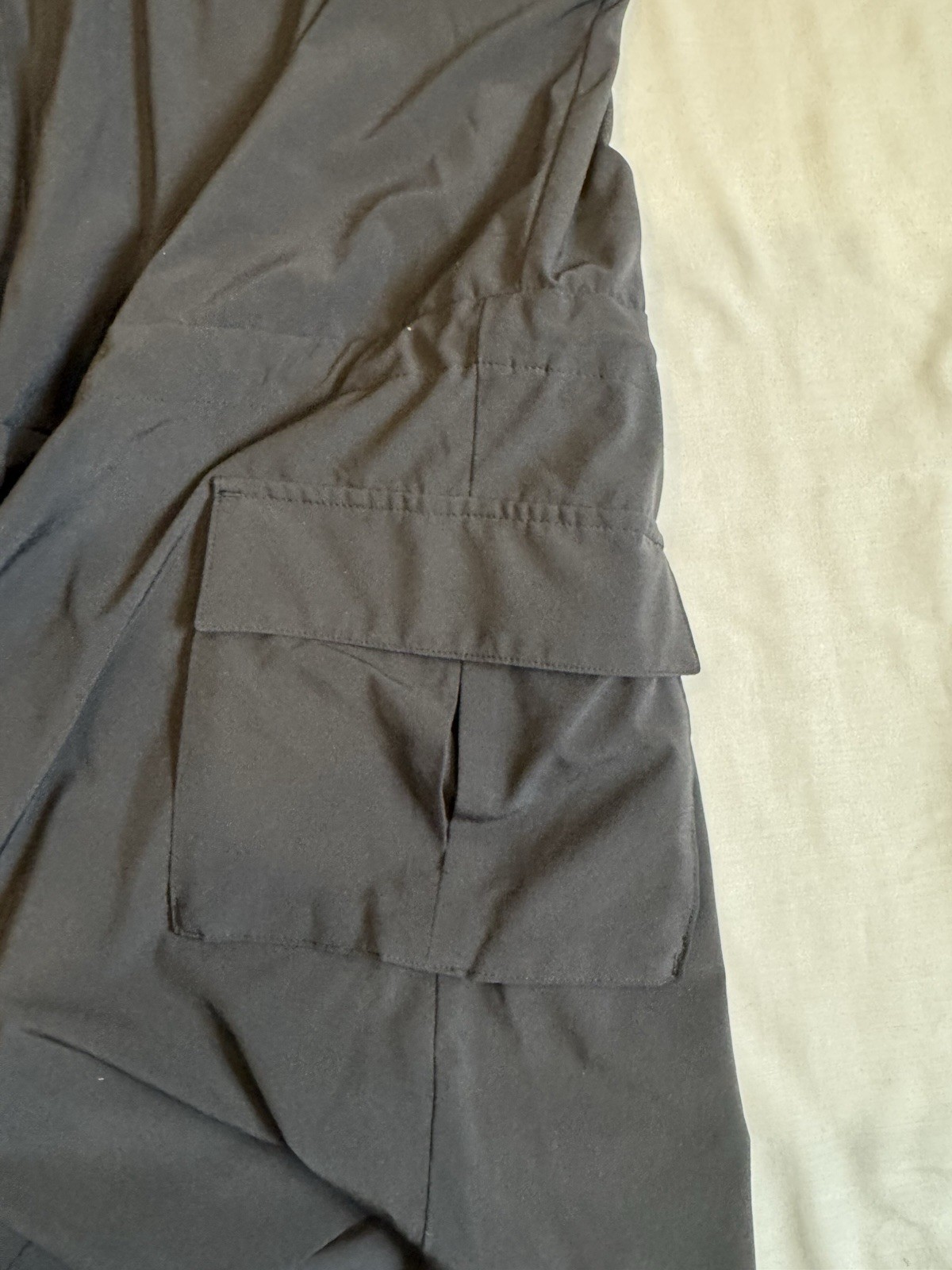 Athleta Sutton Drawstring Romper Size 16 Black Ca… - image 3