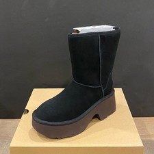 UGG Women's Black Classic Short New Heights Boot Bootie Shoes 7, 8, 9, 10 New