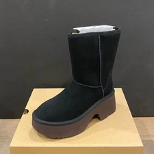 UGG Women's Black Classic Short New Heights Boot Bootie Shoes 7, 8, 9, 10 New