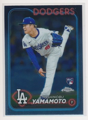 2024 Topps Chrome #18 YOSHINOBU YAMAMOTO - Rookie Card - Los Angeles Dodgers LA