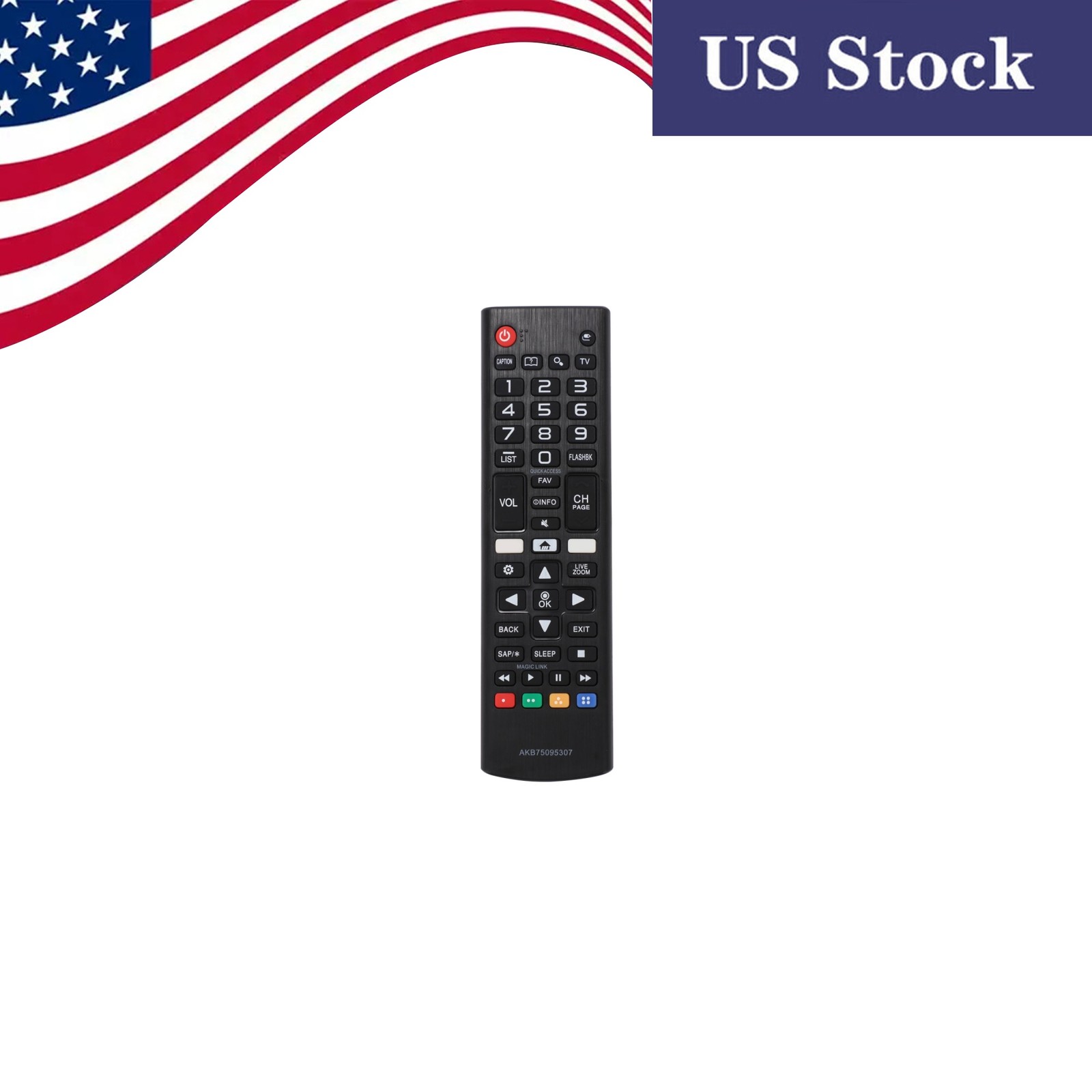 Remote Control for LG Television Models Requiring AKB75095307