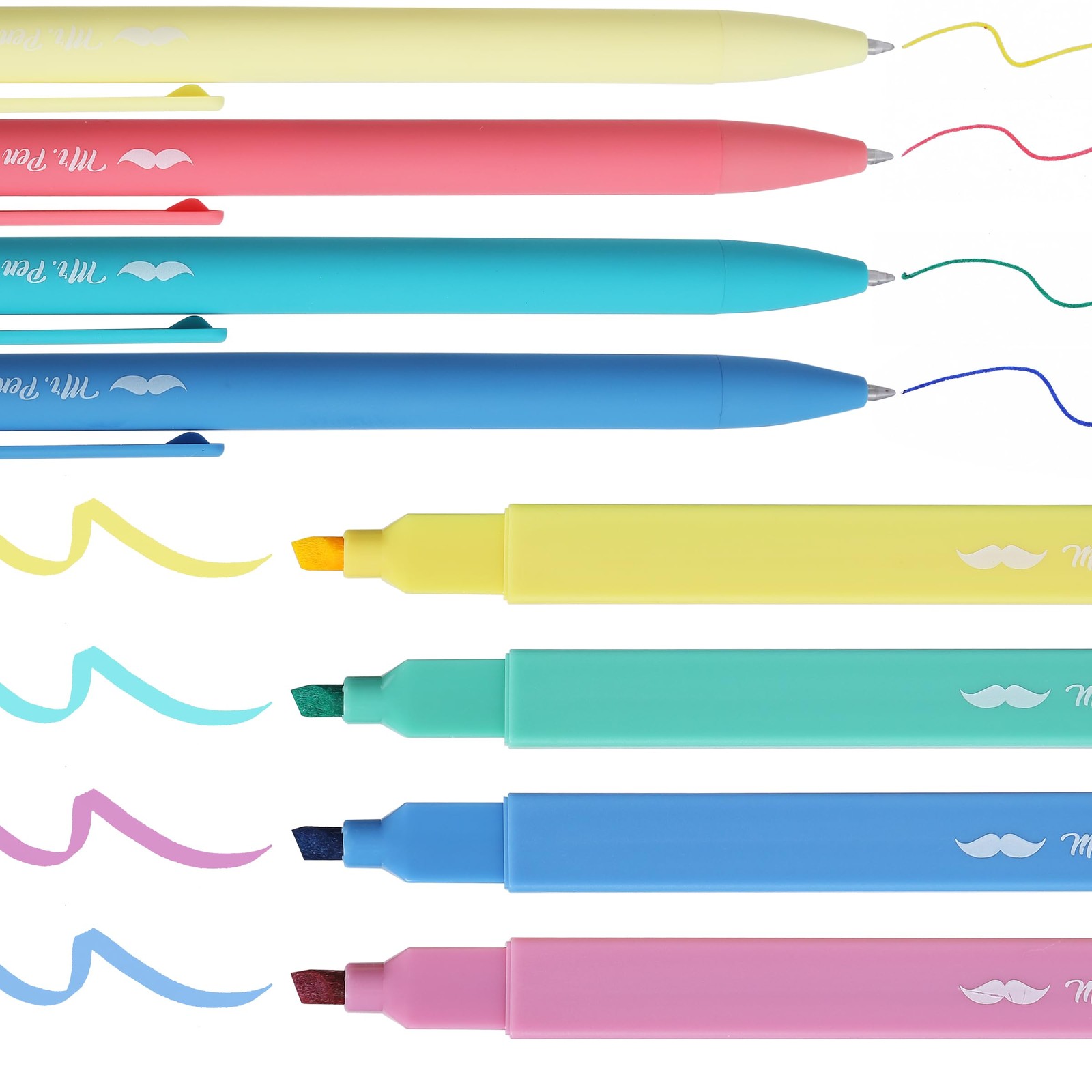 Mr. Pen- Bible Highlighters and Pens No Bleed, 8 Pack, Colorful 8 Candy 