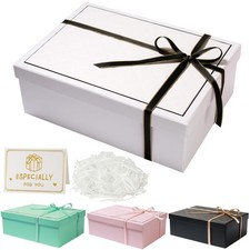 White Gift Boxes with Lids Large for 1 count (Pack of 1),