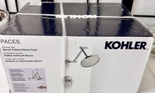     KOHLER Paces 3-Spray Tub and Shower Faucet Vibrant Polished Nickel Sealed 