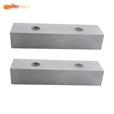 1 Pair Reversible Aluminum Soft Jaws 8  2  1.5" For 6" Milling Vise Machined