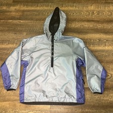 Vintage Nike Windbreaker 1/2 Zip Women s Medium 8-10 Multicolor Hooded Vented