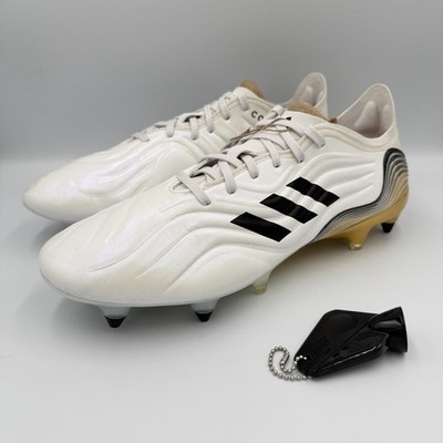 Size 9 Adidas Copa Sense.1 SG Soccer Cleat HP7841 White Black Gold Men's
