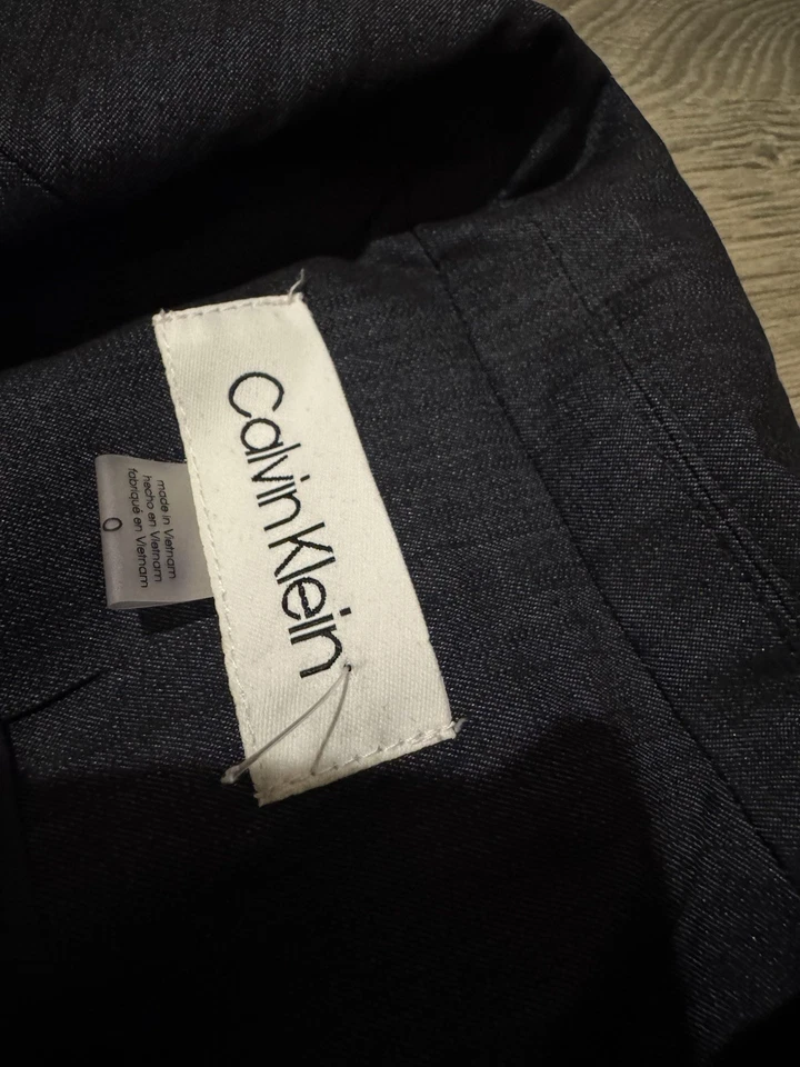 Nuevo con etiquetas Traje Blazer Calvin Klein Mujer Talla 0R Azul Marino  Foto 2 de 4