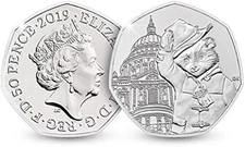50p Paddington Bear 2019. Circulated VGC 