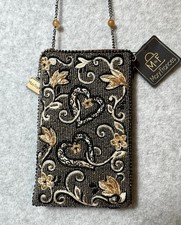 Mary Frances Heartsong Purse Crossbody Phone Bag Clutch Handbag Heart Black NEW