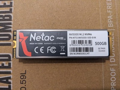 Netac NV5000 500G NVMe M.2 PCIe Gen4 SSD with heatsink