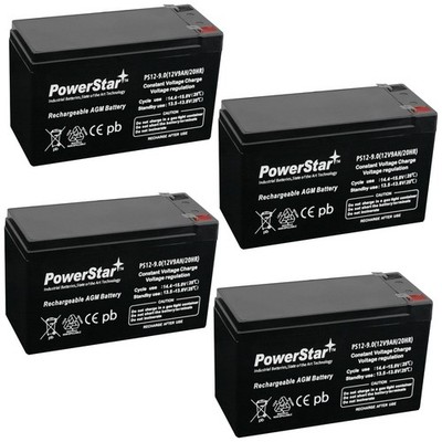 4 Pack - F2 12V 9Ah APC SmartUPS 2200 RMI3U SLA Battery UB1290
