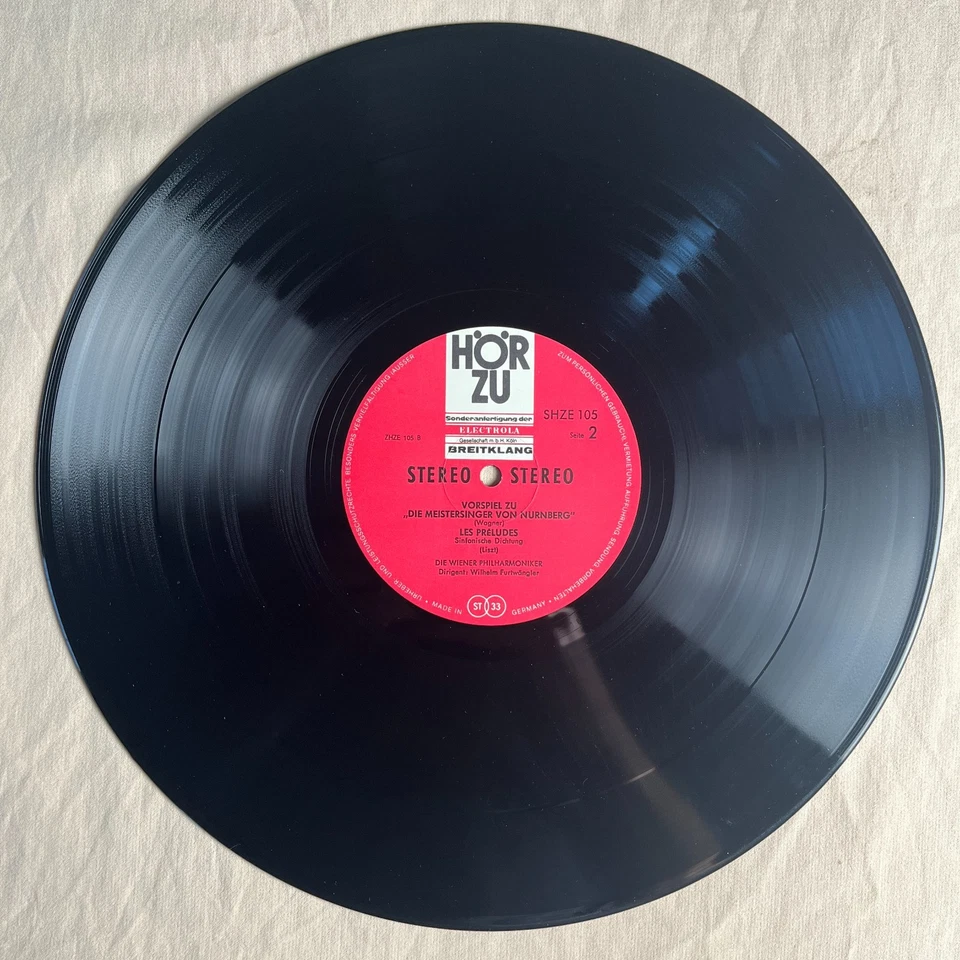 FURTWANGLER Unvergessen 1964 Import Vinyl LP HOR ZU SHZE 105 - VG+ - Image 4 of 4