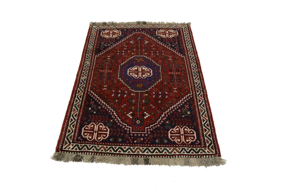Hand-Knotted Vintage Tribal Wool Area Rug Small Oriental Décor Carpet 3'5X5 ft - Image 2 of 4