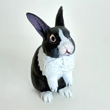 Kaiyodo Capsule Q Museum Pet Animal Mini Figure Rabbit Black & White Japan