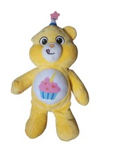 Care Bears Happy Birthday Bear Plush 10" Yellow Cupcake Party 2023 Toy Is Clean