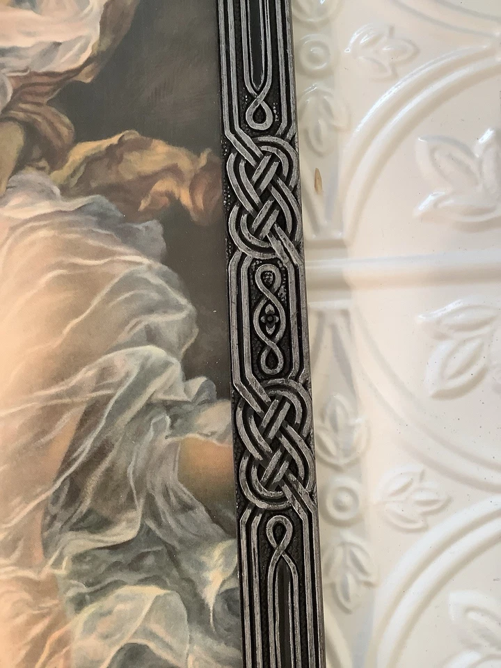 De colección IMPRESIÓN Pierre Auguste Cuna La Tormenta Pintura Arte Tallado Marco de Madera Foto 4 de 4