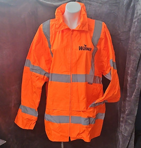 Portwest UH440 Hi-Vis Orange/Gray Reflective Hooded Work Jacket, Polyester, XXL