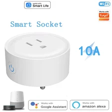 Tuya WiFi Smart Plug 10A Remote Control Voice Control US Outlet Time Monitoring
